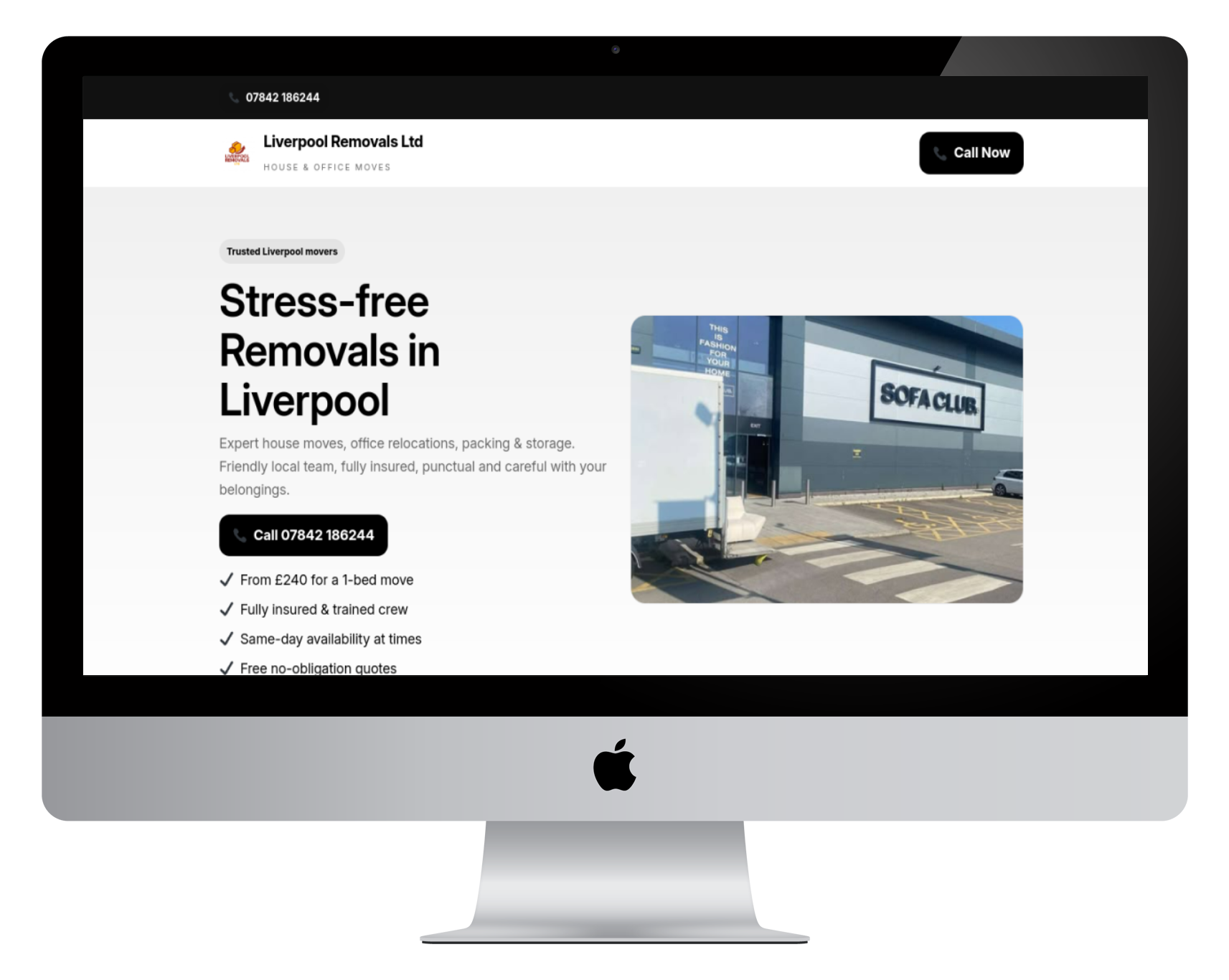 Liverpool Removals website preview