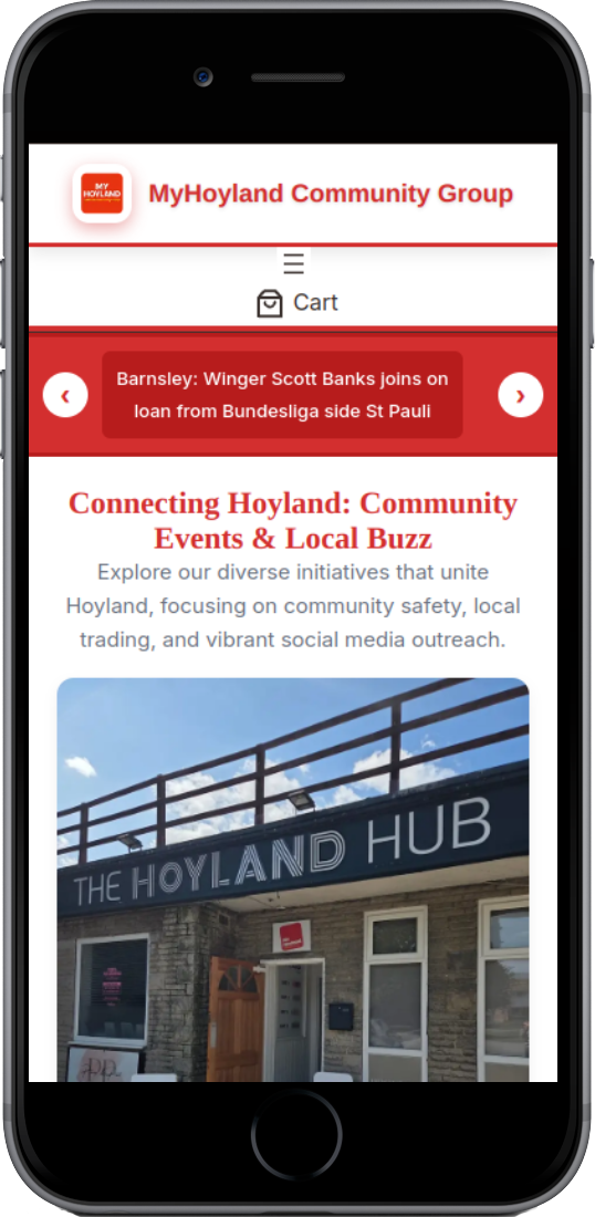 MyHoyland Community Group website preview