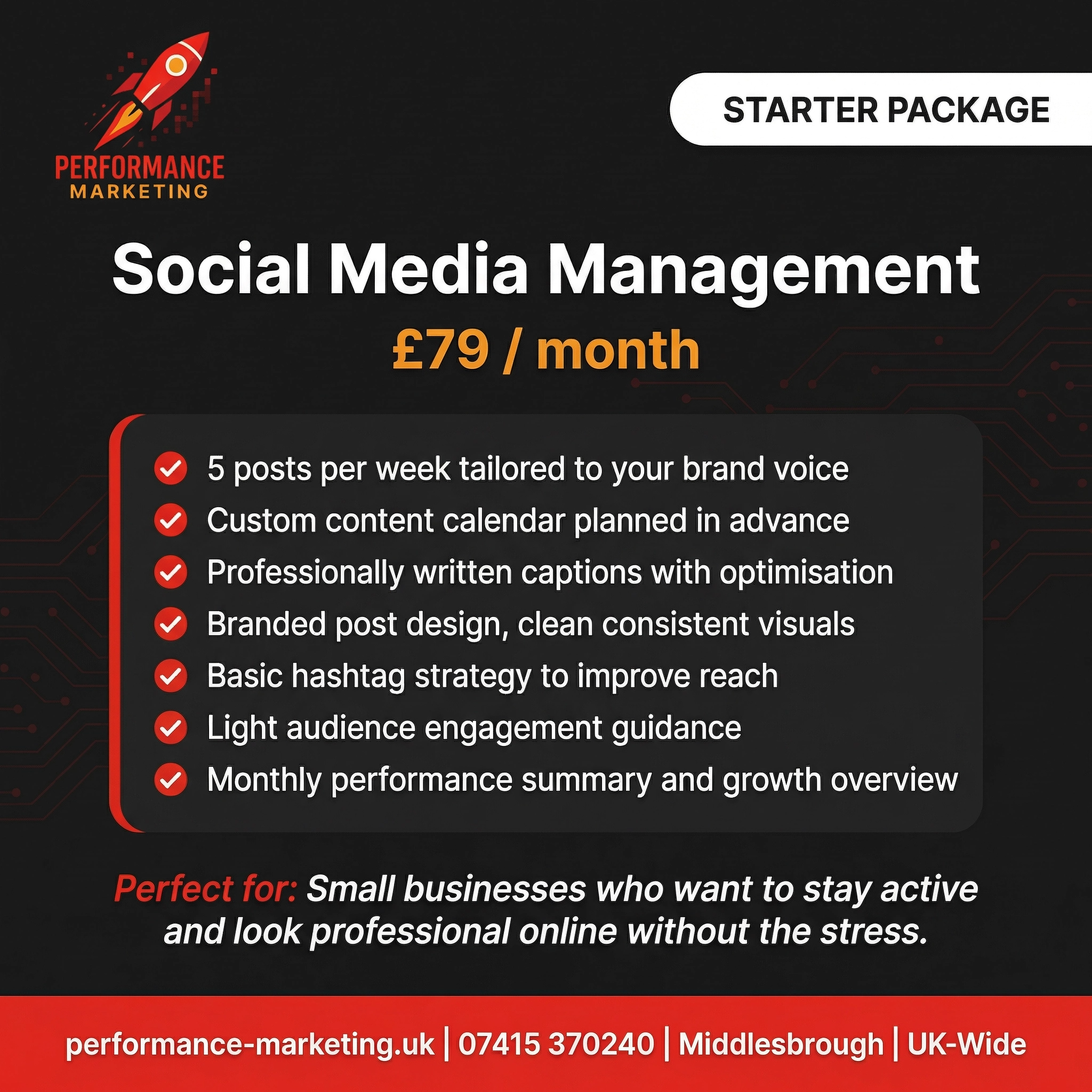 Starter social media package