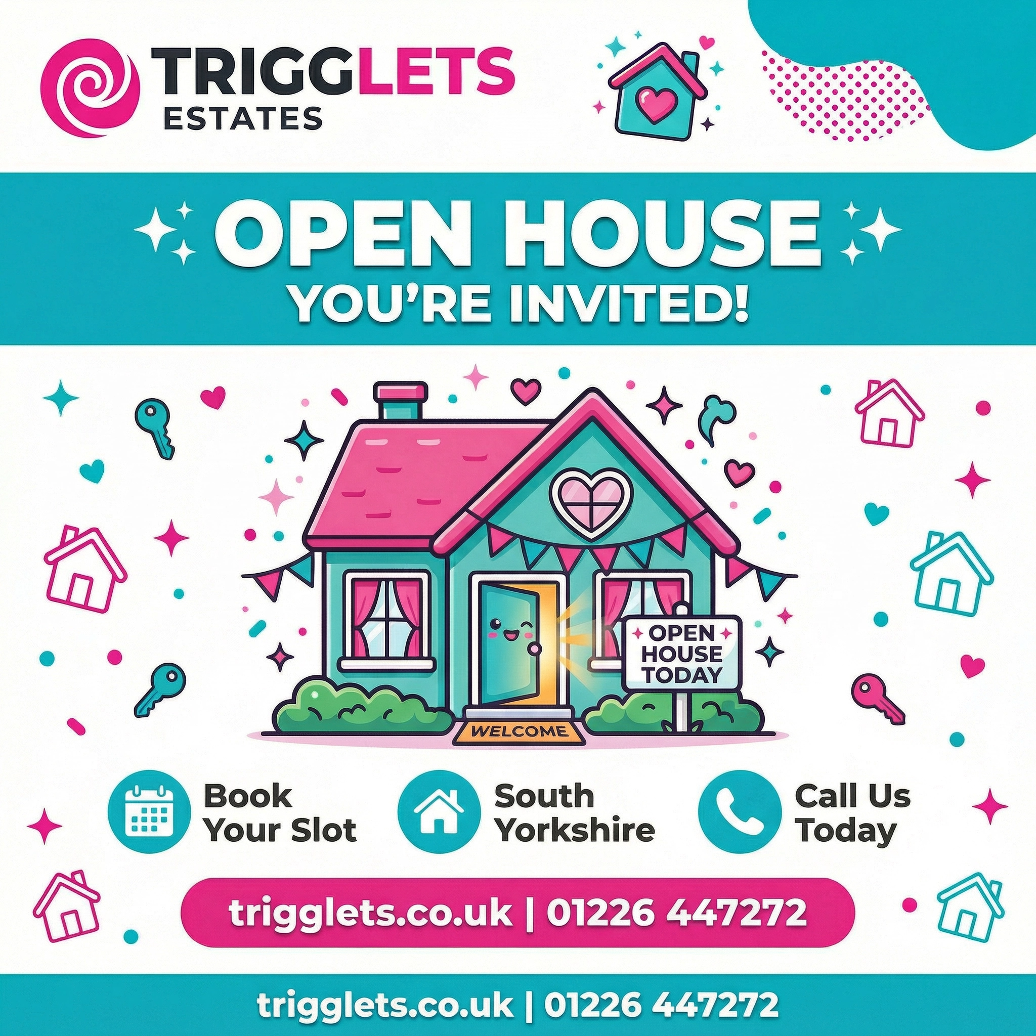 Trigglets Estates open house creative