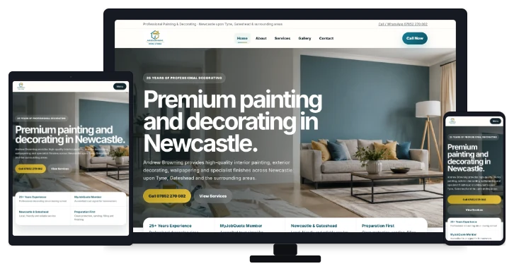 Andrew Browning Decorators website project
