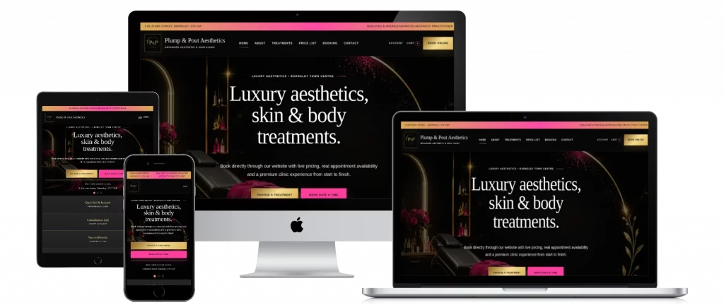 Plump & Pout Aesthetics website project